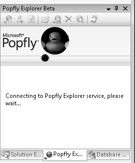 The Popfly Explorer starting up.