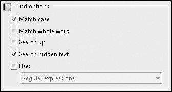 Tip 3.20: How to search hidden text in the editor