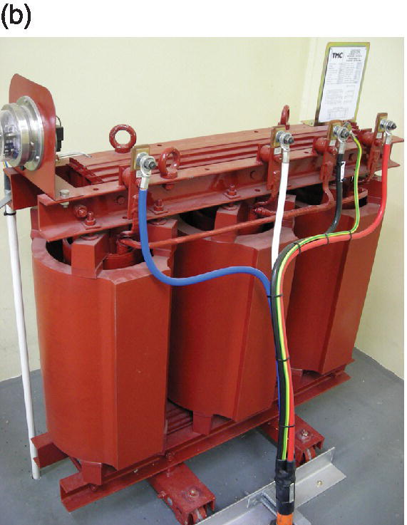Photo of 22kV:400V, 100 kVA transformer.