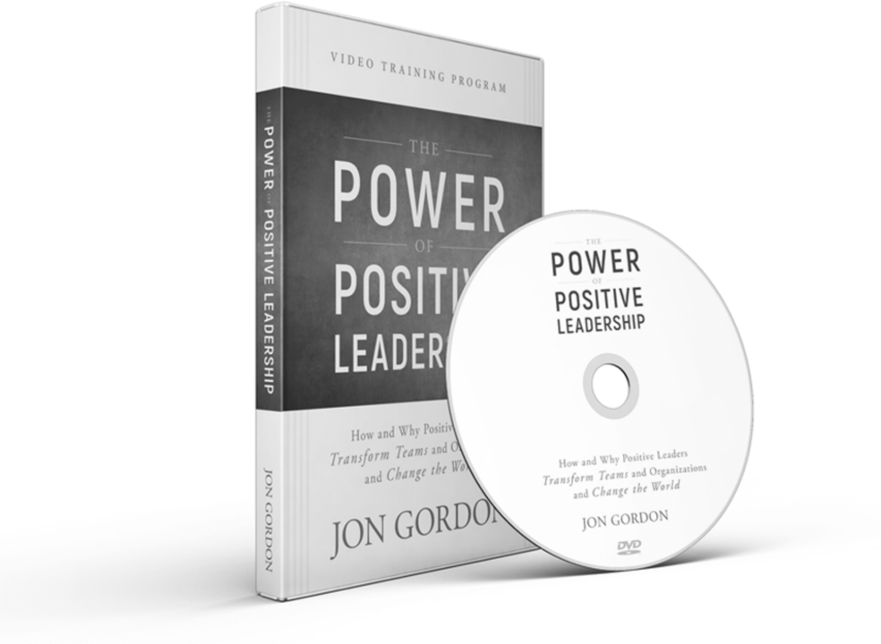 Figure depicting a book and a CD of power of positive leadership.