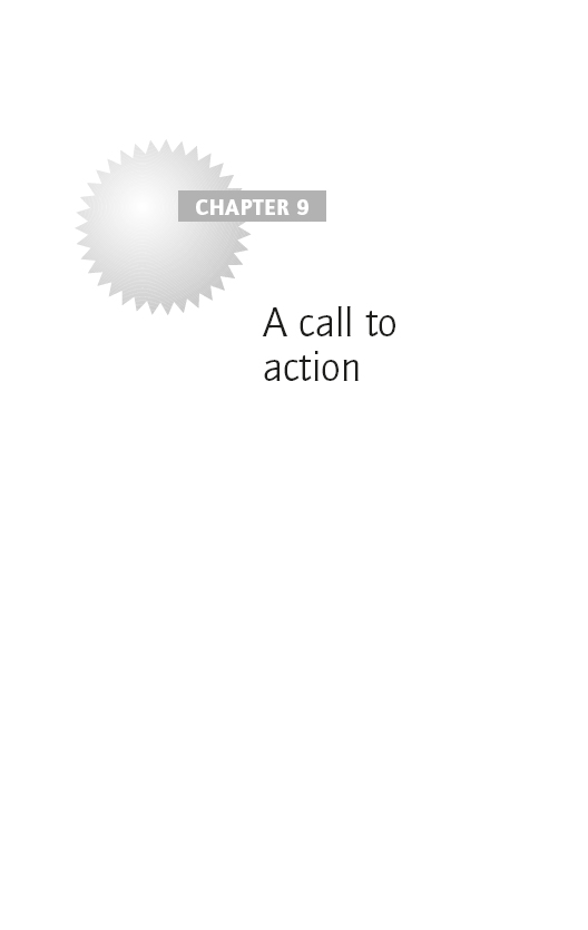 CHAPTER 9: A call to action