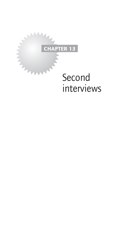 Chapter 13 Second interviews