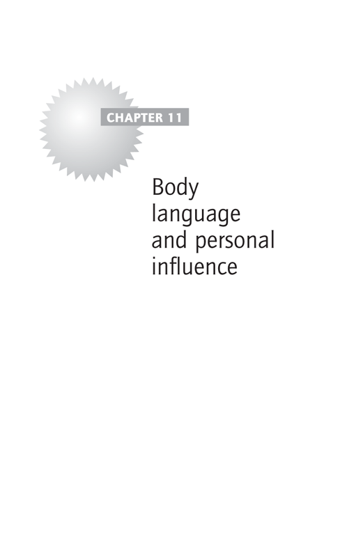 Chapter 11: Body language and personal influence