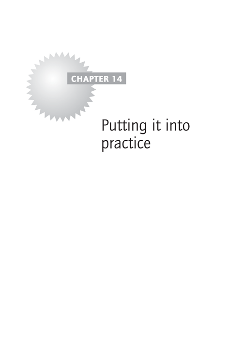 Chapter 14: Putting it into practice