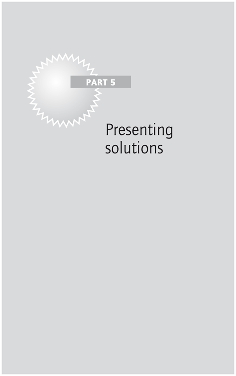 Part 5: Presenting solutions