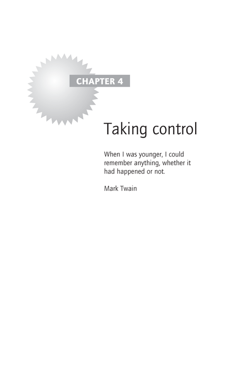 Chapter 4 Taking control