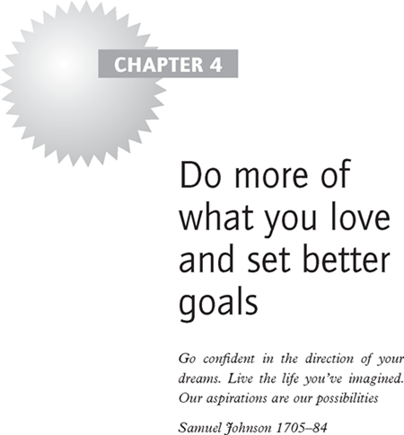 Do more of what you love and set better goals