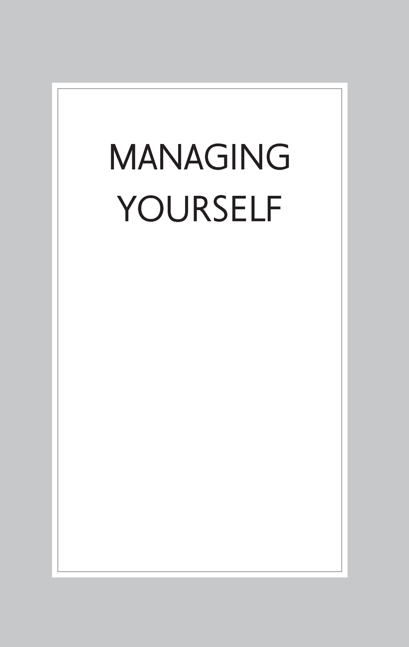 MANAGING YOURSELF