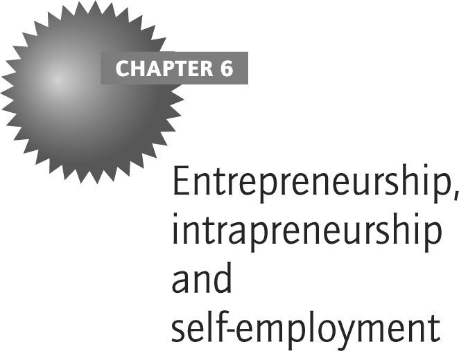 Entrepreneurship, intrapreneurship and self-employment