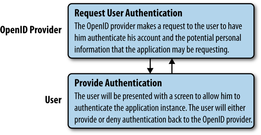 OpenID, step 3: Provider requests user authentication