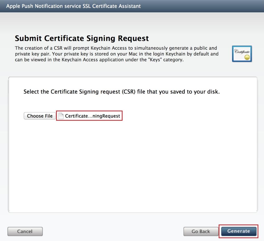 Generating an APNS Certificate