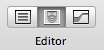 Showing the secondary editor using the toolbar