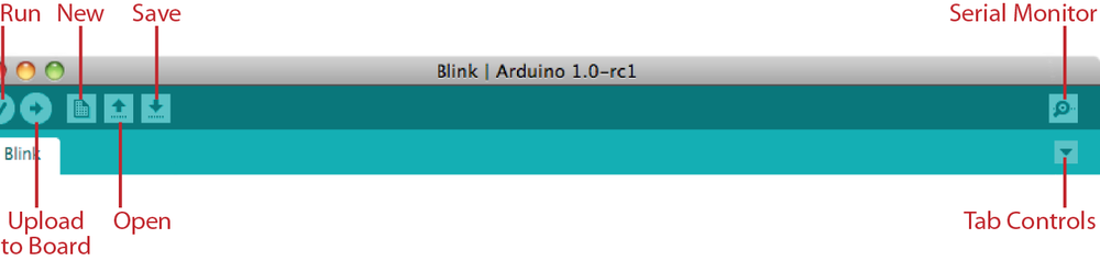 Controls of the Arduino IDE