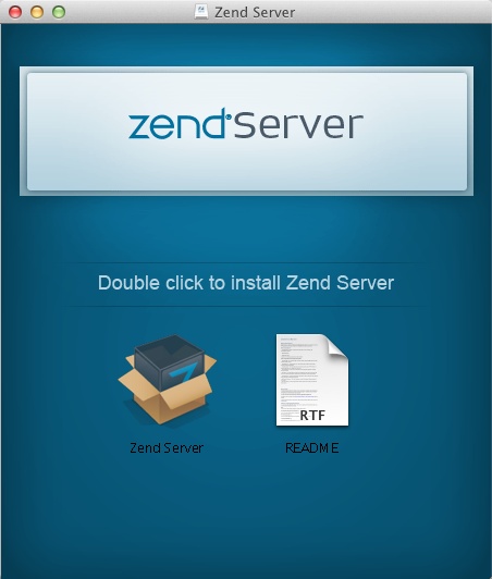 Double-click Zend Server to install it