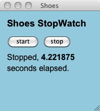 Shoes stopwatch