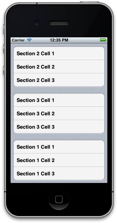 Section 1 is moved to Section 3, and other sections are subsequently moved as well