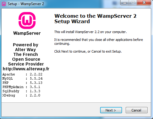 All that work for the little pink âWâ logo. Itâs worth it, though. Installing PHP manually (as detailed in the appendixes) makes this look like a walk in the park.