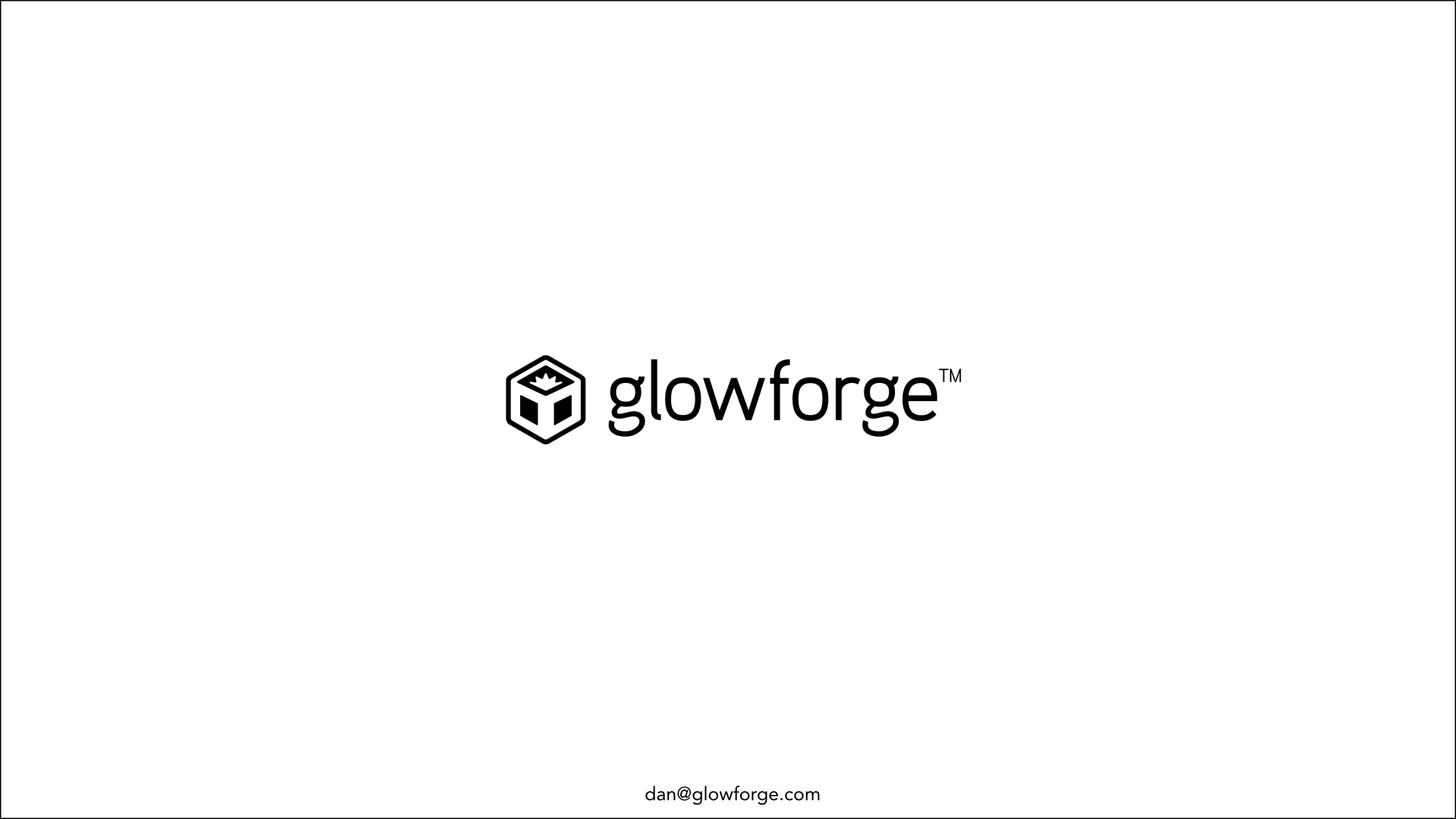 Title slide from Glowforge first round