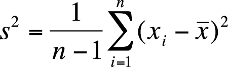 Formula for sample variance