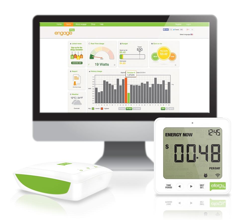 The Efergy energy monitoring service helps users understand their electricity consumption (image: Efergy)
