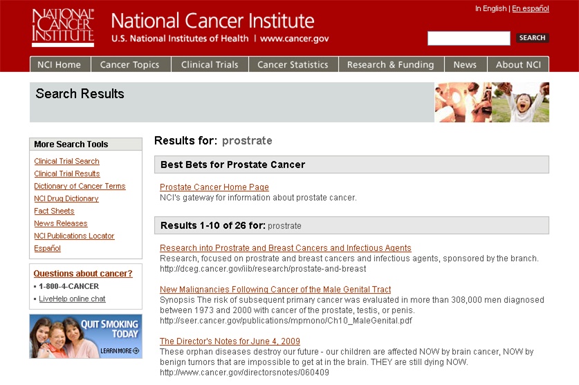 Best Bets at the National Cancer Institute
