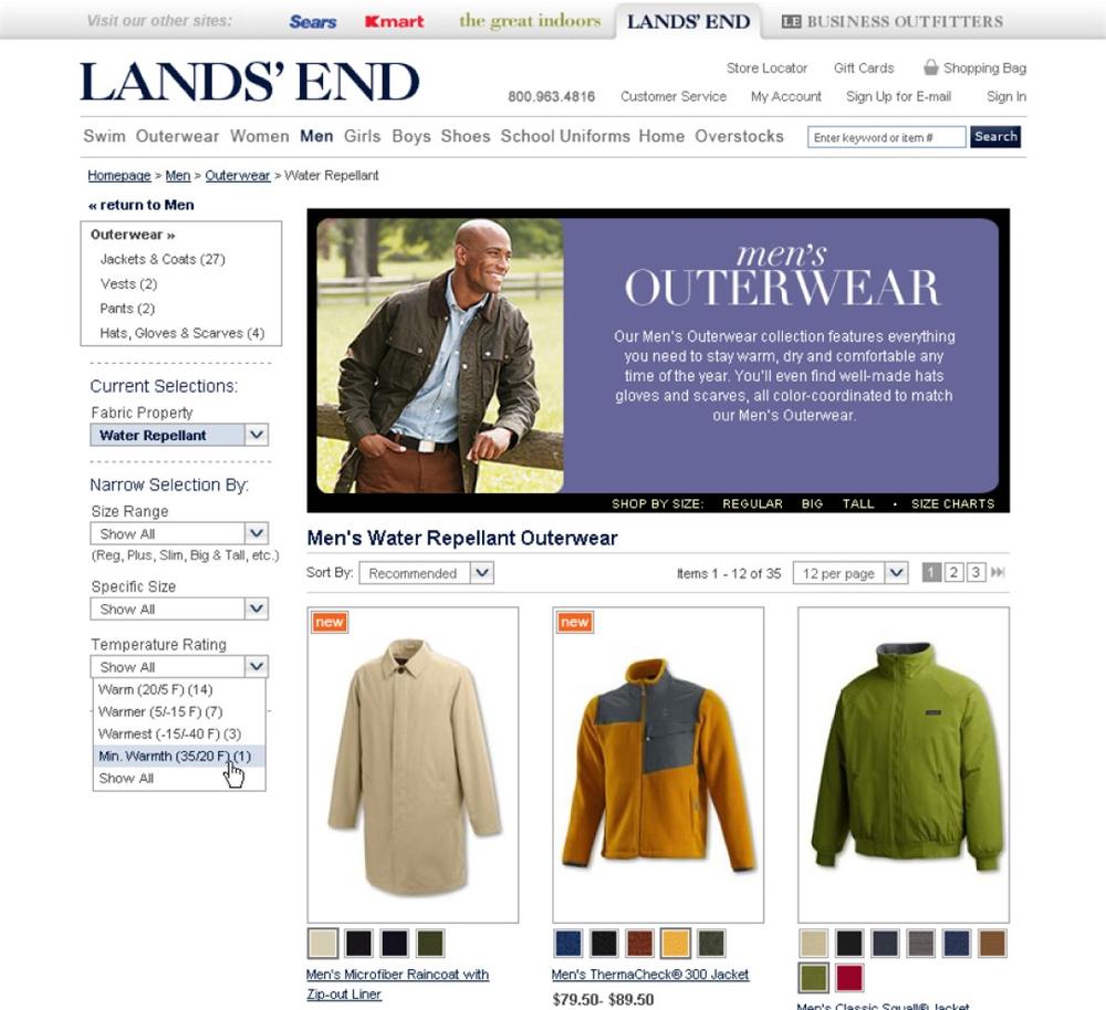 Blending browse and search at Lands’ End