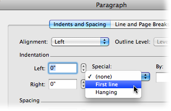 Initially, Word expects you to use inches for the indent settings. If you prefer to specify your distance in another format just include the units of measure as in 8 pt or 5 mm.