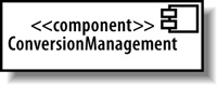 Symbol prostego komponentu przedstawiający komponent o nazwie ConversionManagement