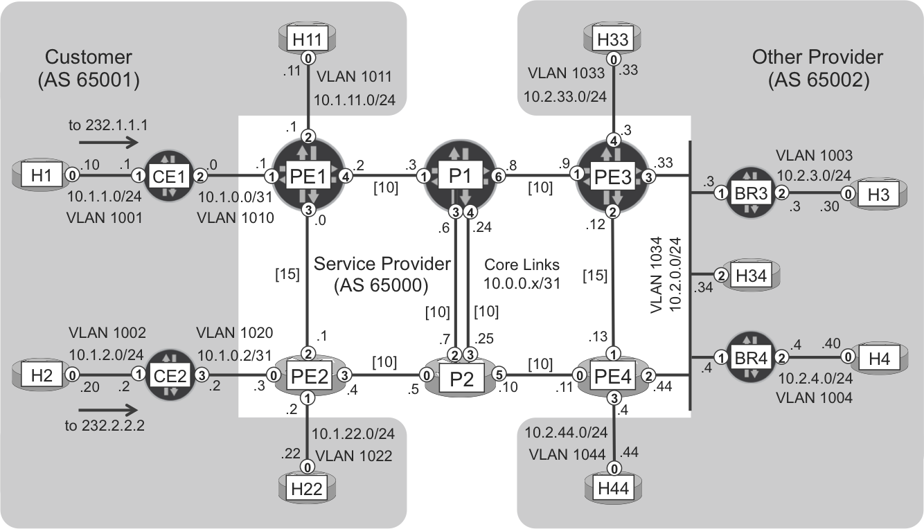 Internet Multicast topology