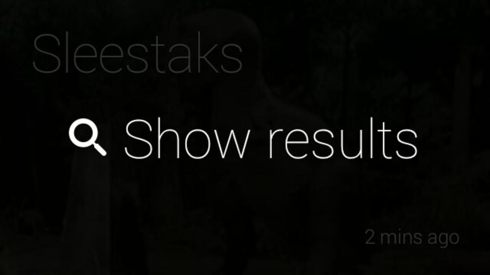 Our sleestaks search card is saved as an item on the timeline in case we need it later