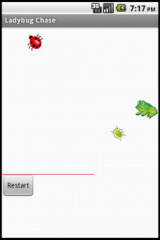 The Ladybug Chase game in the Designer