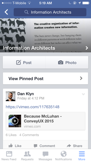 The Information Architects Facebook group