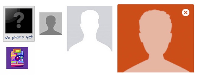“Not Pictured” icons as used on Meetup, Facebook, Google+, and Flickr.