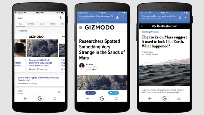 AMP Top Stories started showing up in Googleâs mobile search results in February 2016