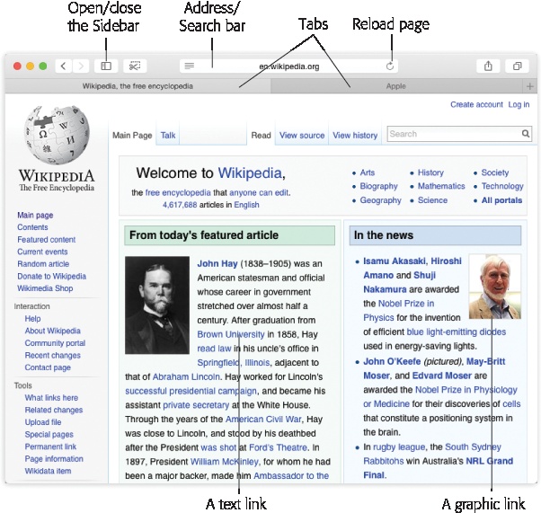 The Safari window offers tools and features that let you navigate the web almost effortlessly. These toolbars and buttons are described in this chapter.Note to laptop luggers: Safari’s mass of windowtop strips and bars are condensed in El Capitan, leaving more vertical screen space for your actual webviewing pleasure.