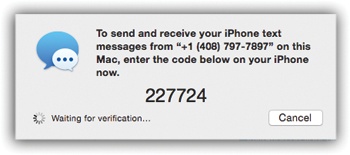 The purpose of having to enter this setup code is to prove, really and truly, that you’re the owner of both devices. You wouldn’t want some bad guy reading your text messages, would you?