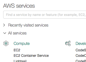 EC2 on the AWS console home page