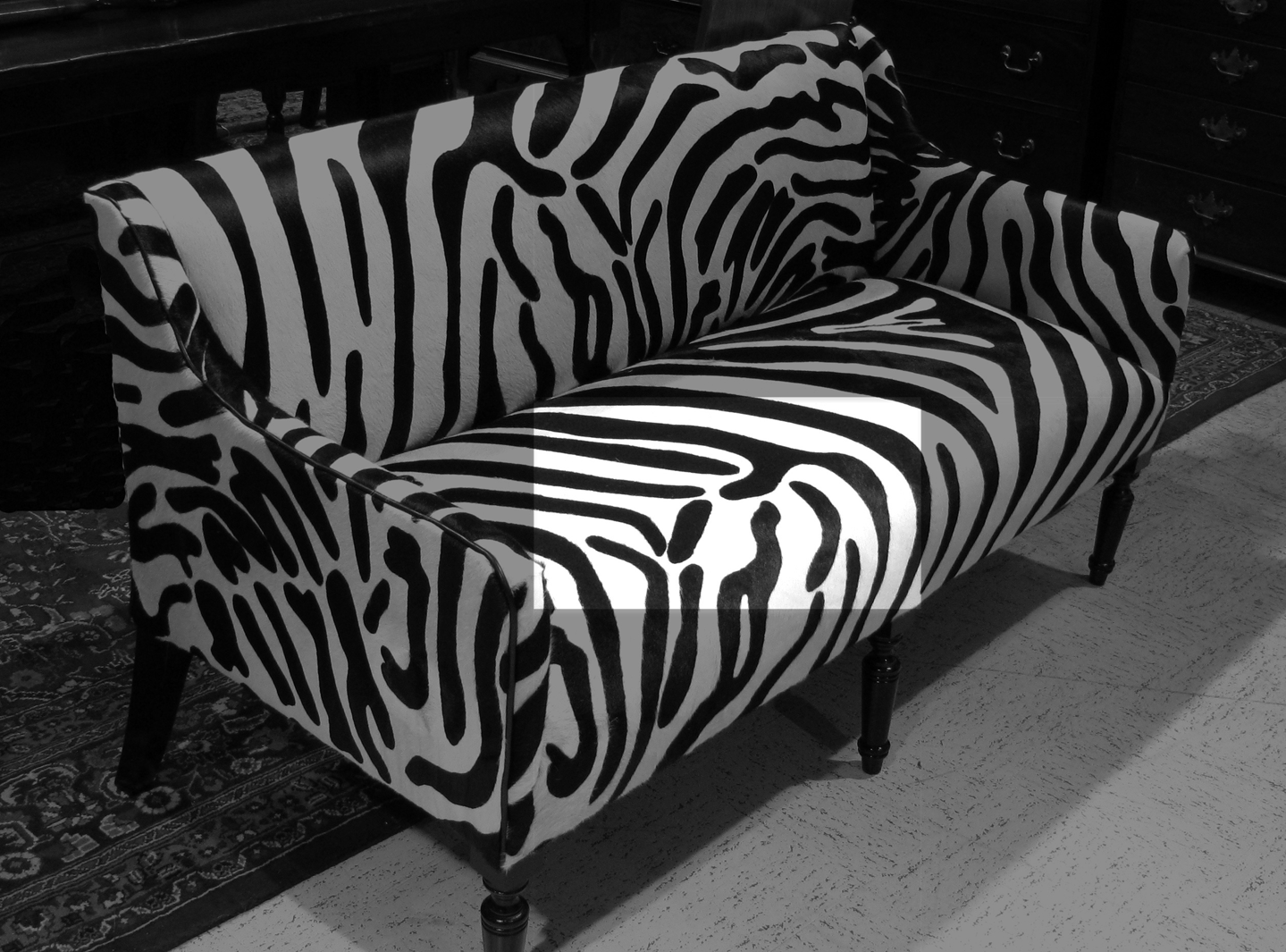 Zebra sofa by Glen Edelson (image source)