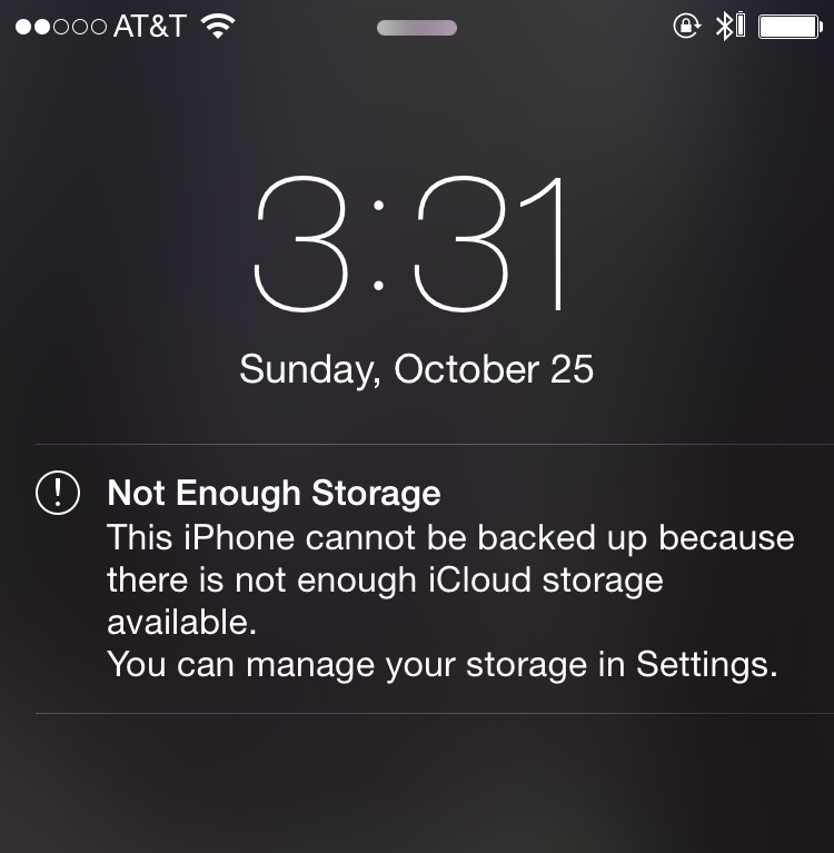 For users that don’t understand iCloud, this alert could cause digital anxiety