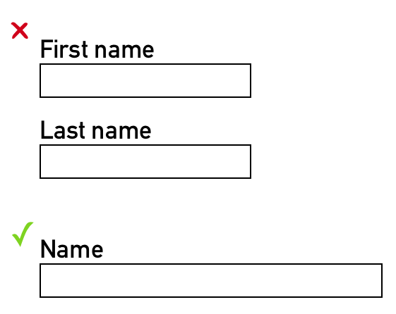 A single text input field with a "Name" label.