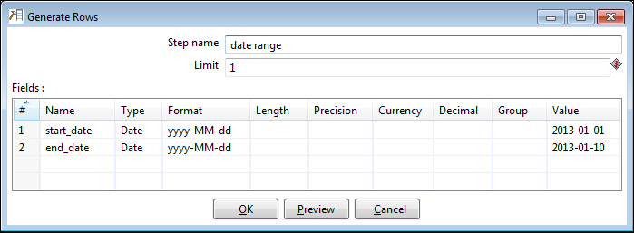 Time for action – generating a range of dates and inspecting the data as it is being created