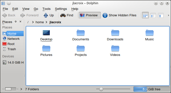 Using Dolphin – KDE's file manager