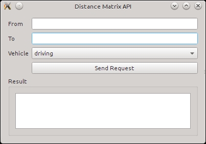 Time for action – using Google's Distance Matrix API