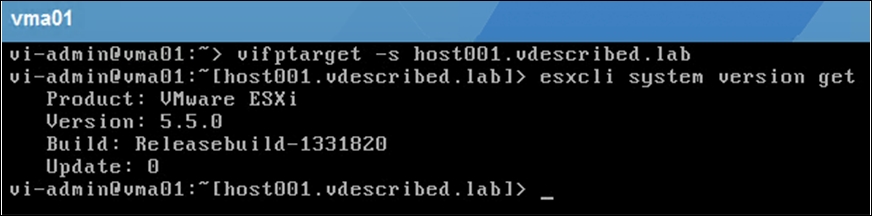 Method 1 – issuing commands on the default target