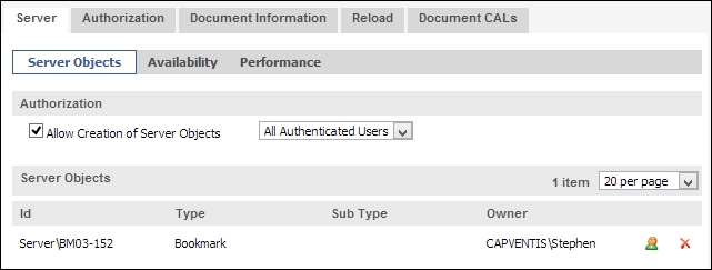 Document Server settings
