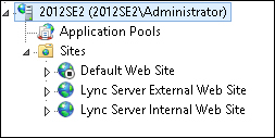 Web services running on the Lync Front End