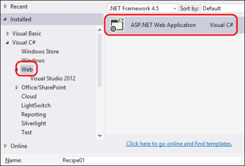 Creating an ASP.NET web forms application