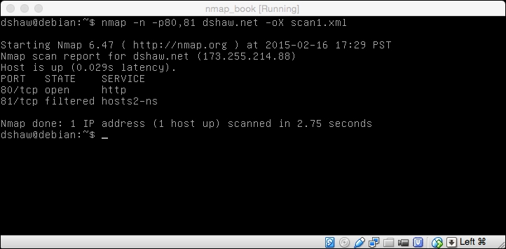 Comparing Nmap results with Ndiff