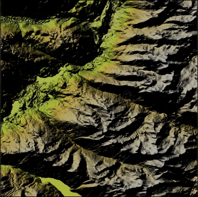 Merging rasters to generate a color relief map