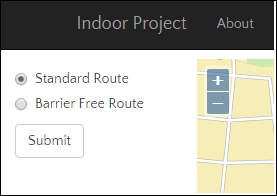 Creating an indoor route-type service